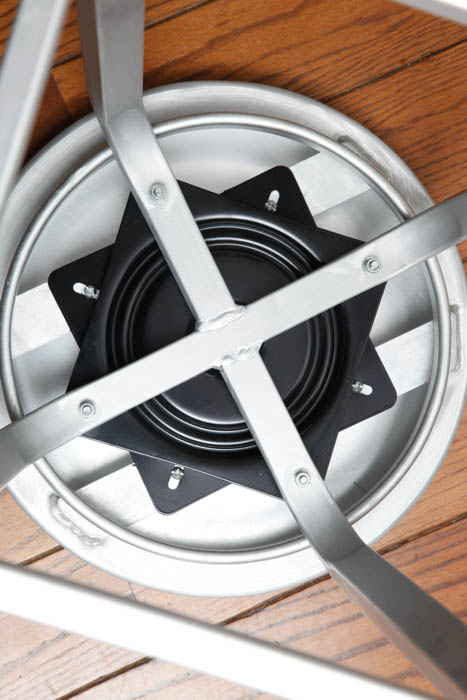 Set of Silver Tone Bar Stools