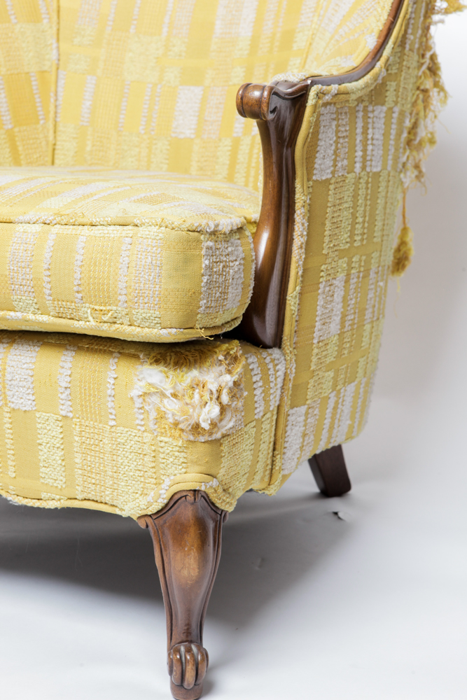 Louis Style Bergère Upholstered Chair