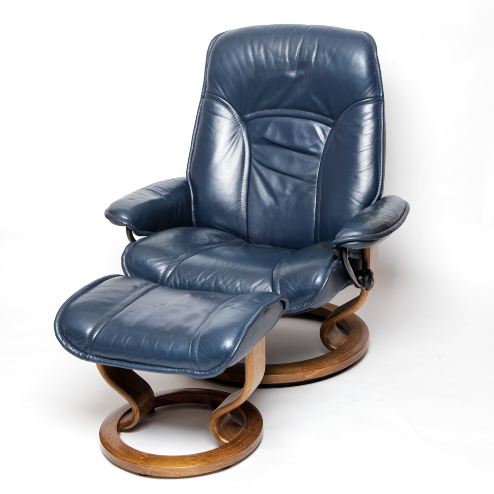 Ekornes Stressless Consul Recliner and Stool