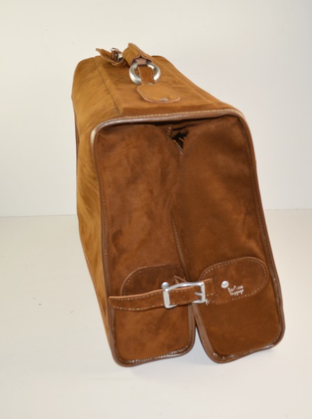 Three Piece Halston Brown Suede Luggage Set For Hartmann Luggage