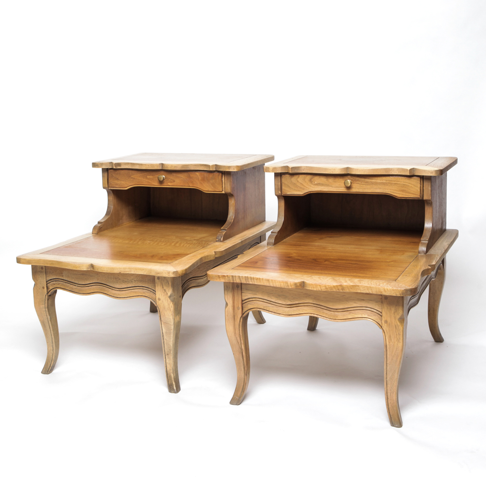 Pair of Basque Provincial Drexel End Tables