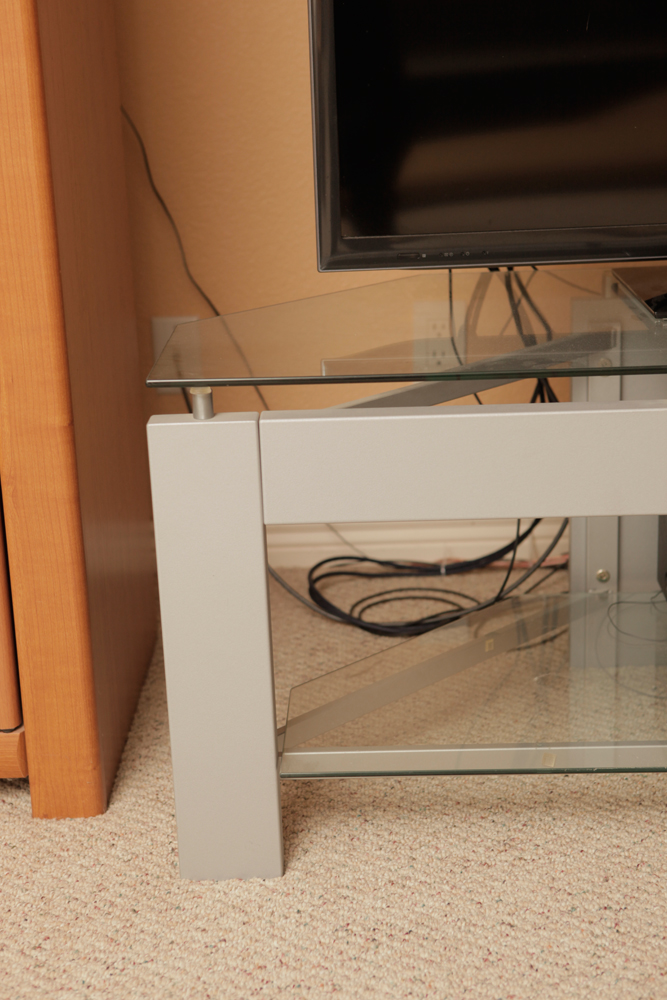 Metal and Glass TV Stand