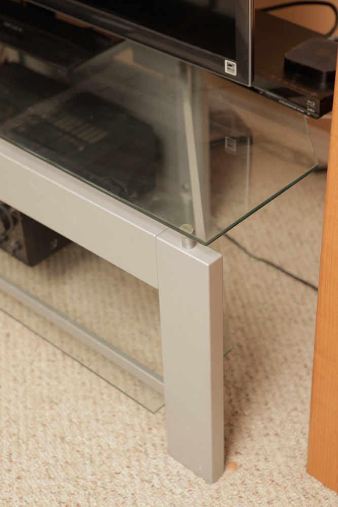 Metal and Glass TV Stand