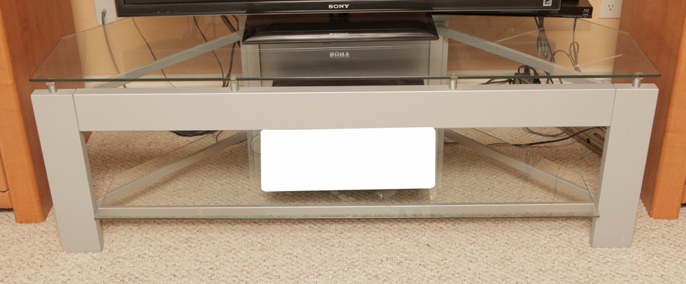 Metal and Glass TV Stand