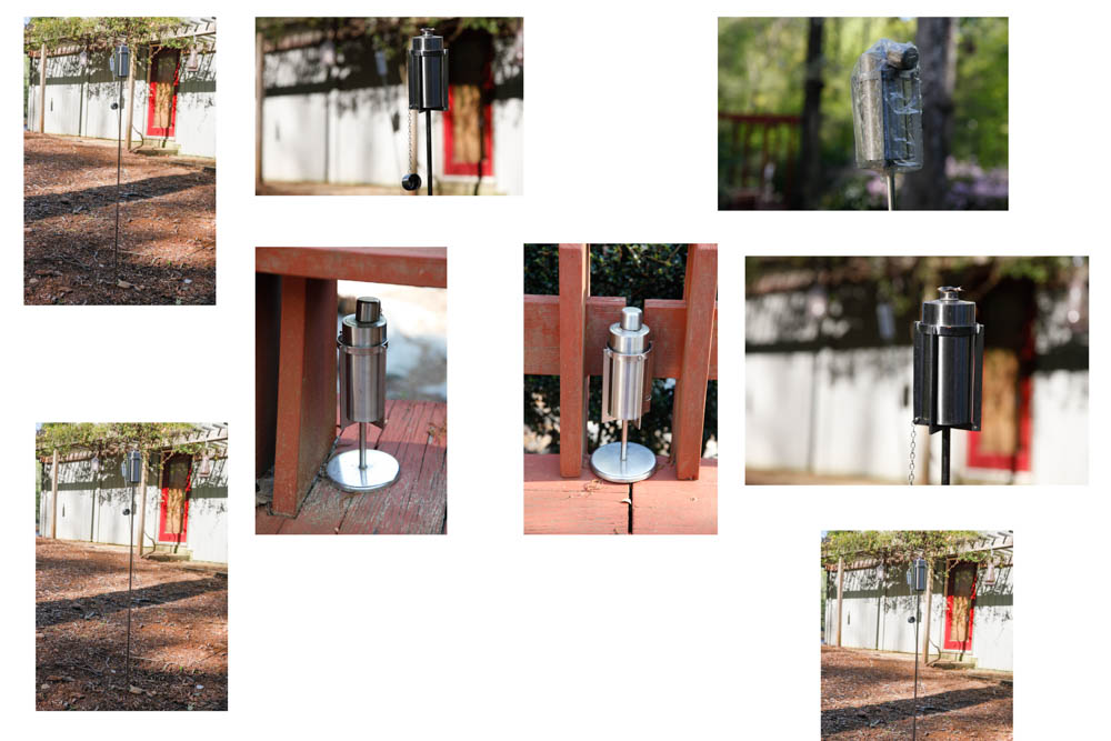 Grouping of Garden Oil Lamps