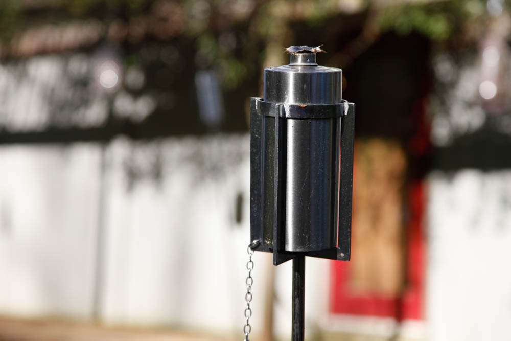 Grouping of Garden Oil Lamps