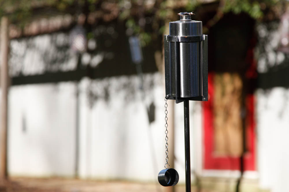 Grouping of Garden Oil Lamps