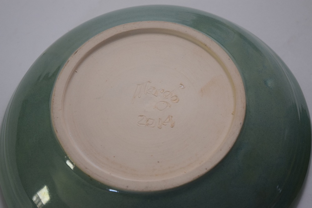 Three Margo Elberg Signed Pottery Bowls