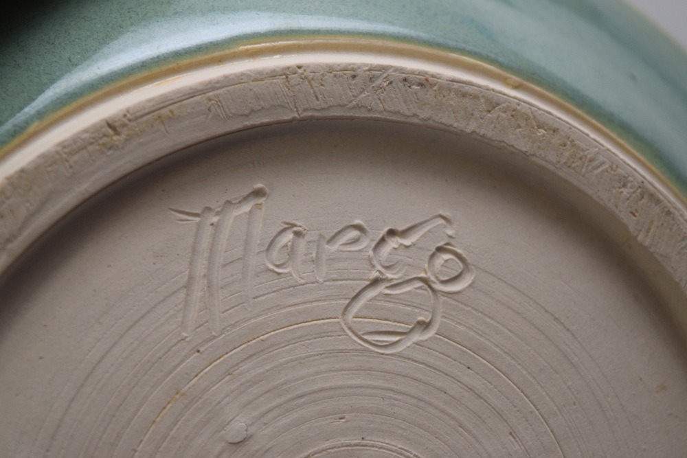 Three Margo Elberg Signed Pottery Bowls