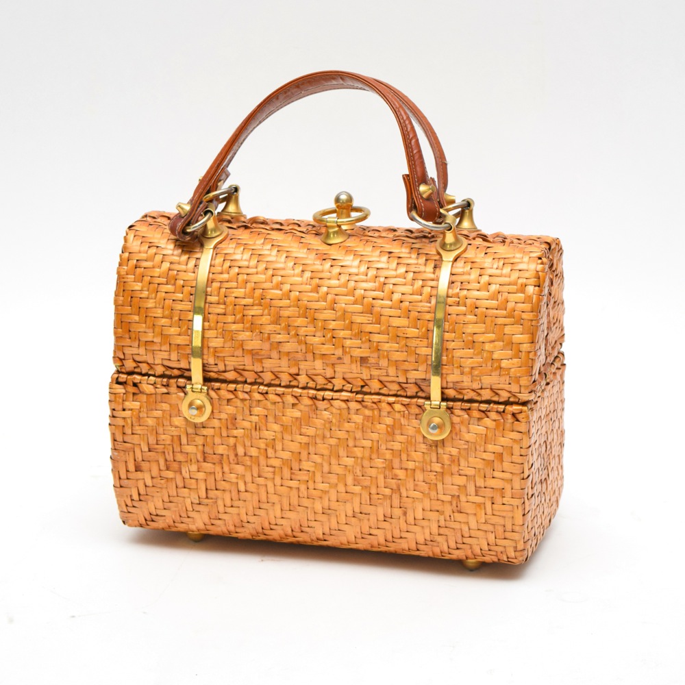 Vintage Rodo Italy Basket Style Handbag