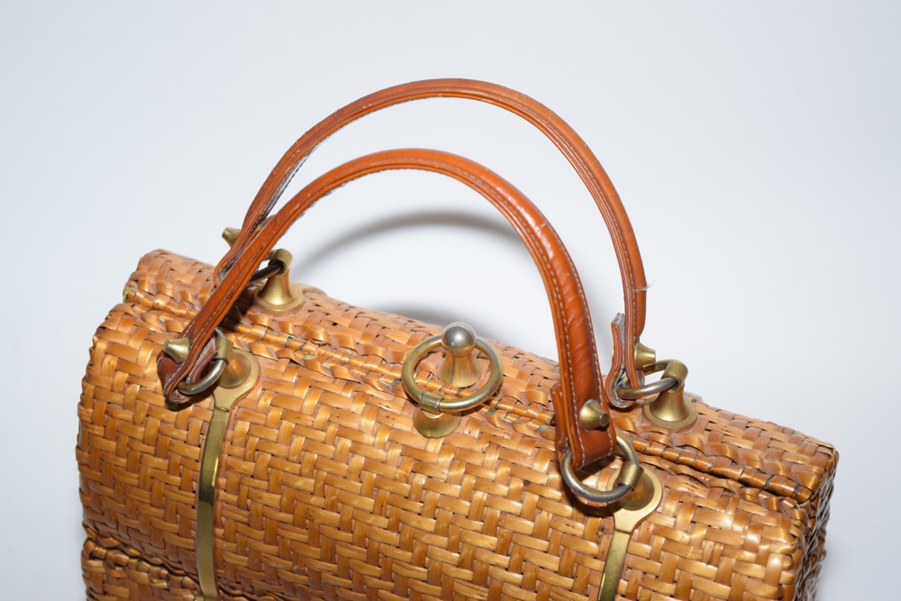 Vintage Rodo Italy Basket Style Handbag