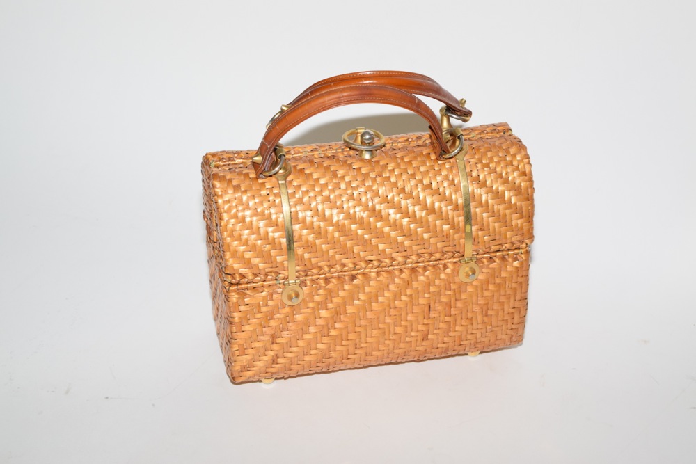 Vintage Rodo Italy Basket Style Handbag