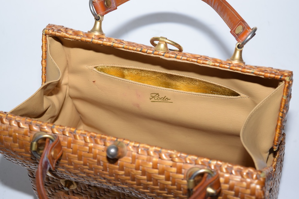 Vintage Rodo Italy Basket Style Handbag