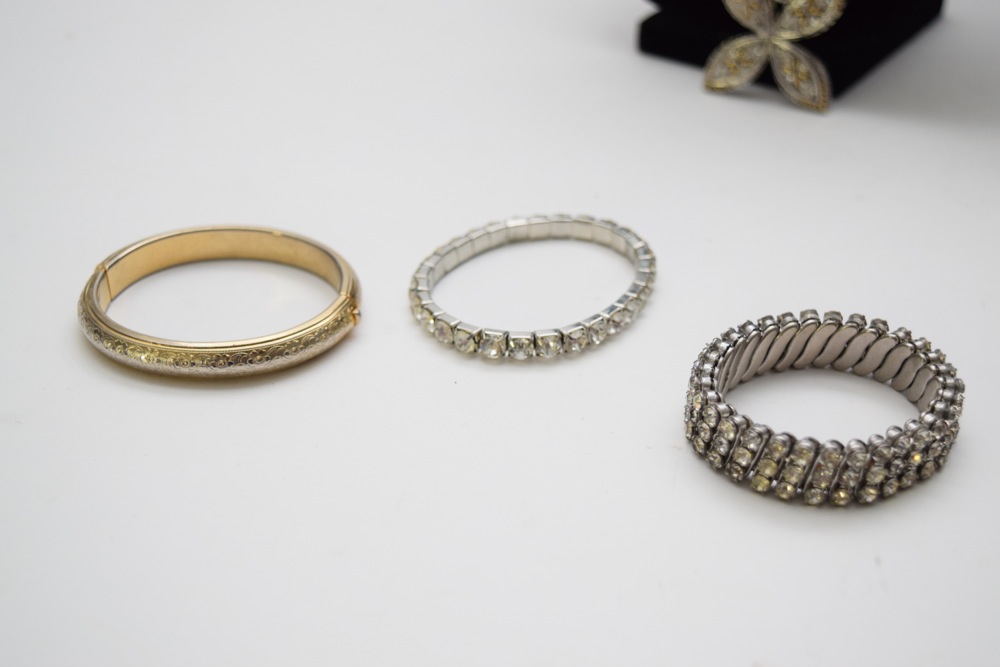 Rhinestone and Faux Pearl Jewelry