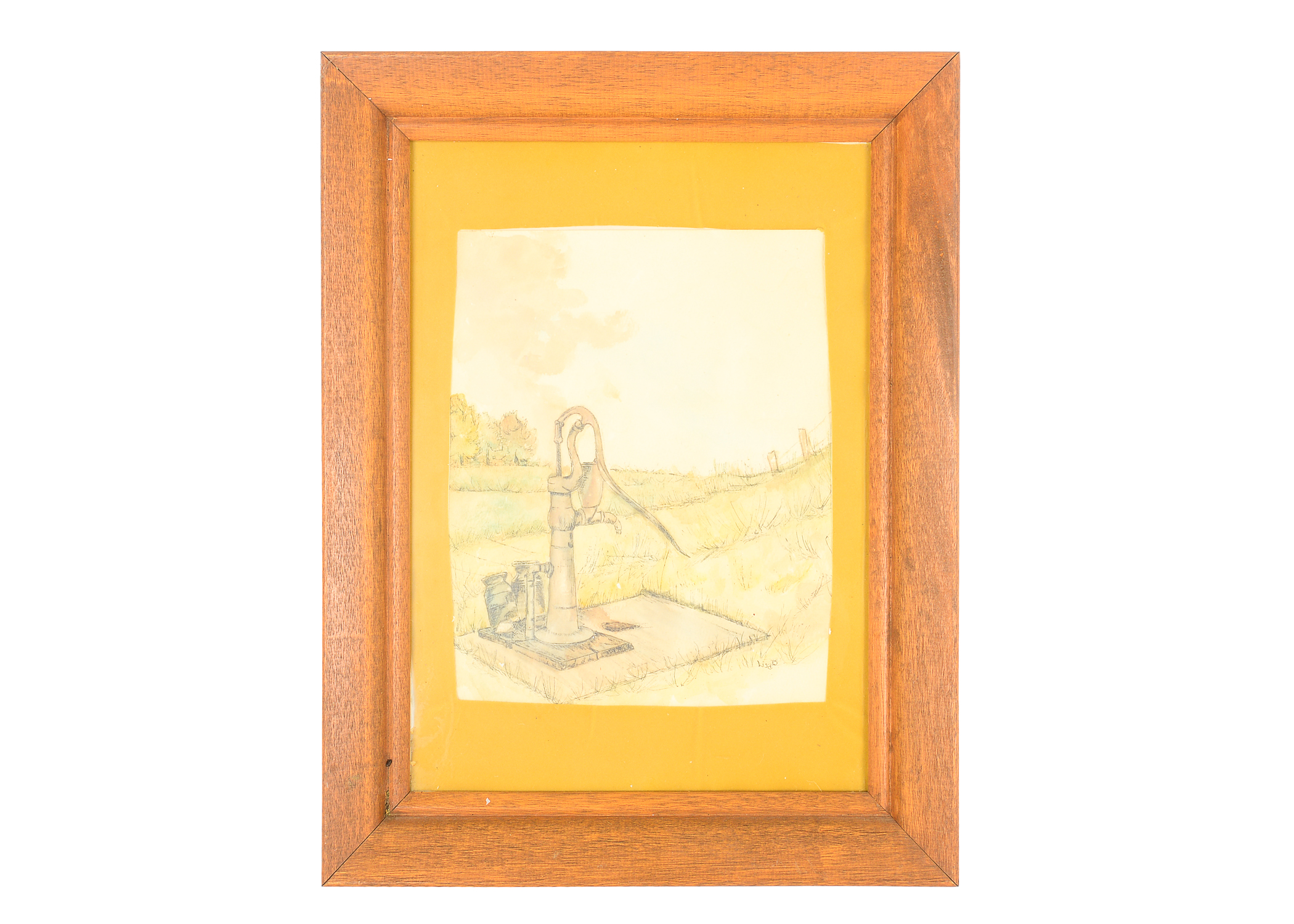 Pair of Vintage Framed Drawings