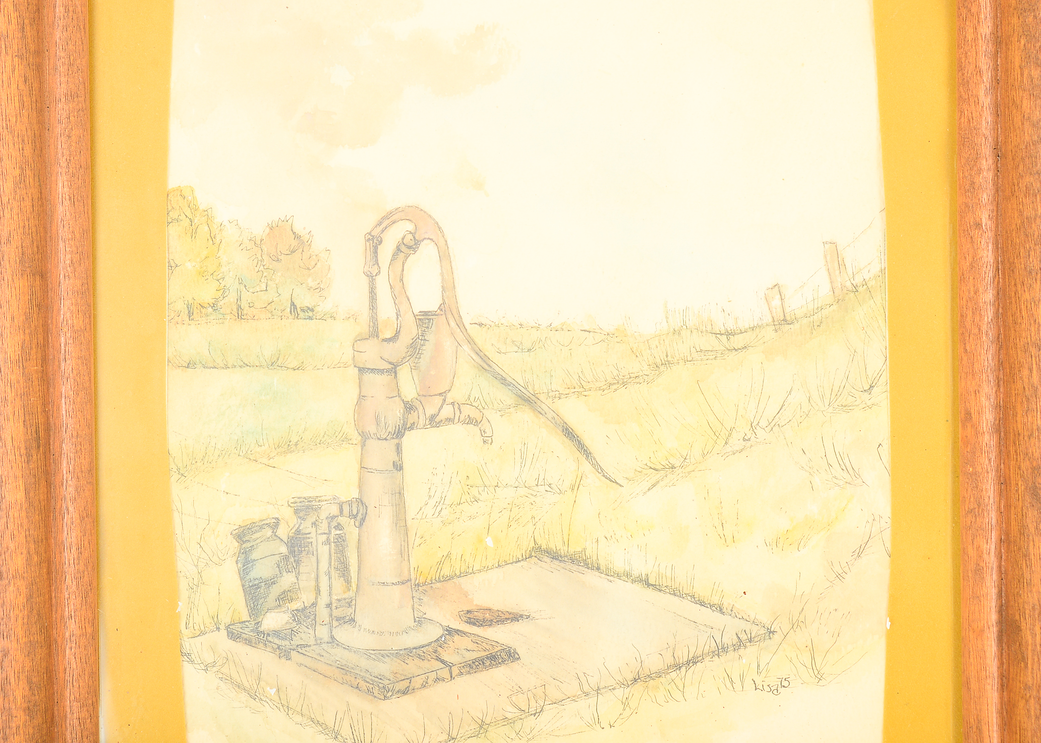 Pair of Vintage Framed Drawings