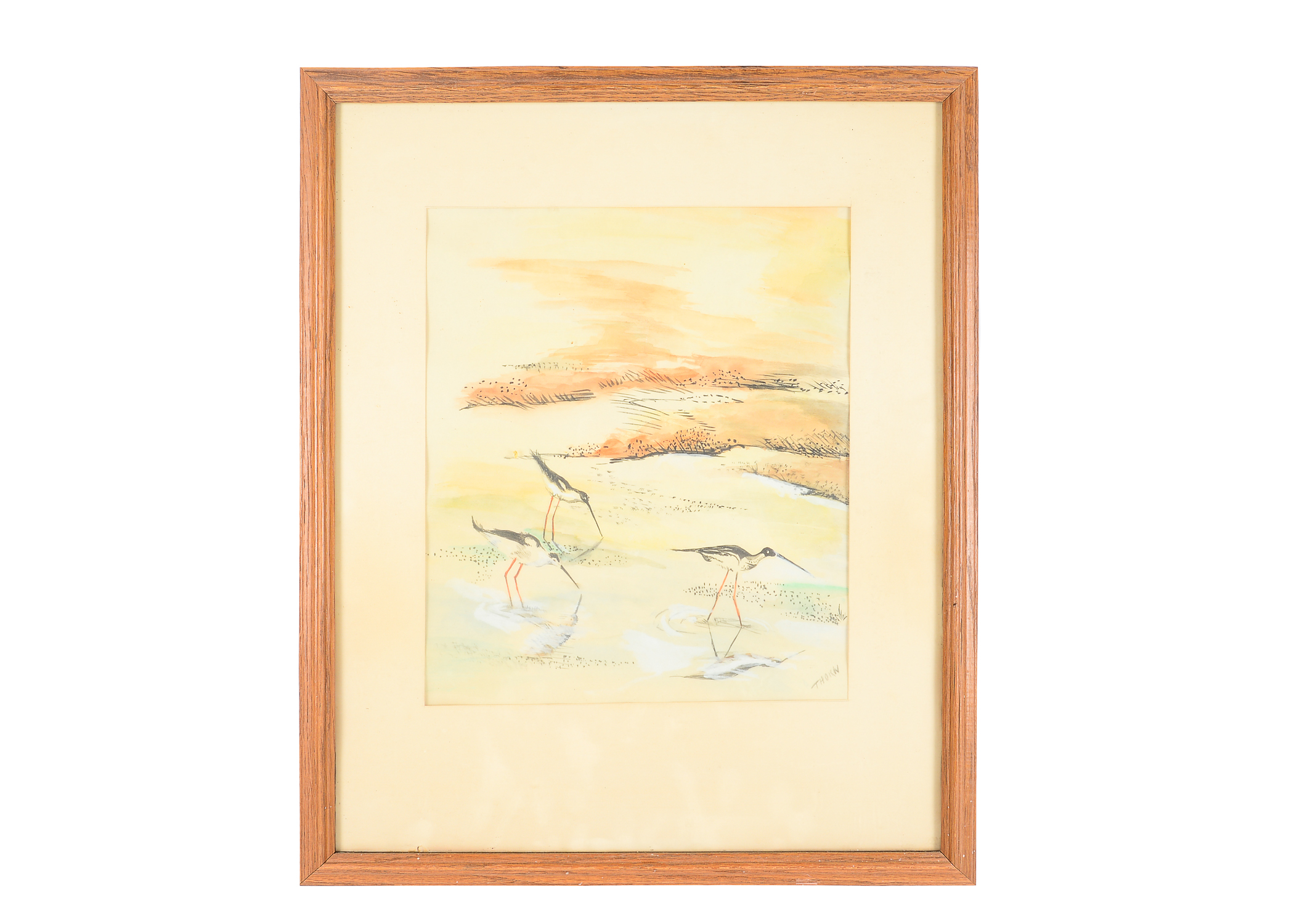 Pair of Vintage Framed Drawings