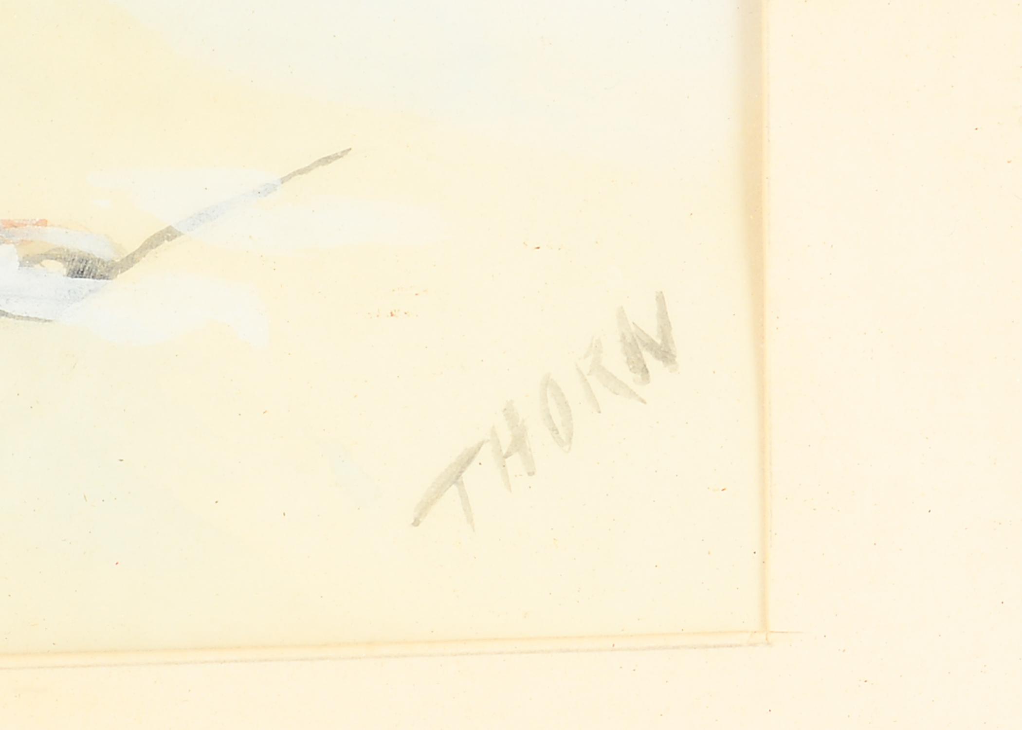 Pair of Vintage Framed Drawings