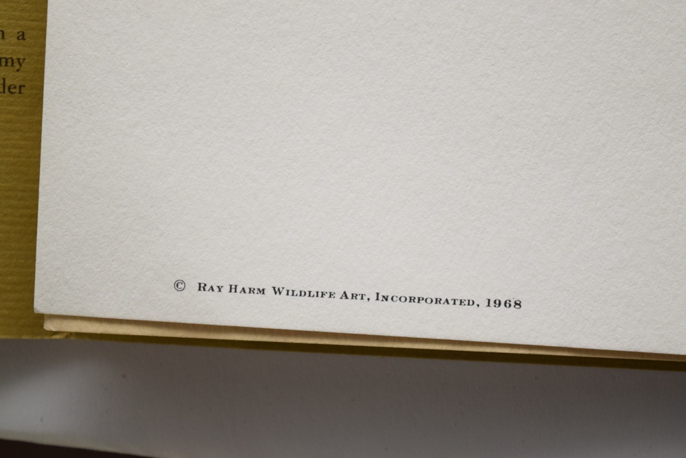 Signed Ray Harm Cedar Waxwing Offset Lithograph