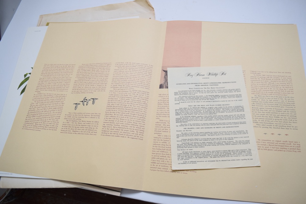 Signed Ray Harm Cedar Waxwing Offset Lithograph