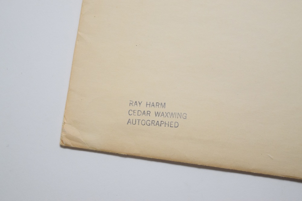 Signed Ray Harm Cedar Waxwing Offset Lithograph