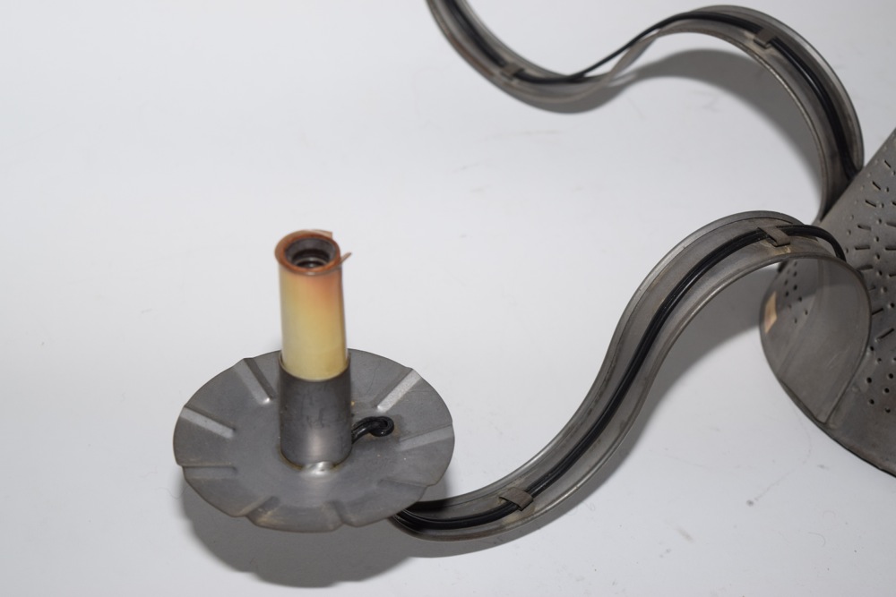 Vintage Punched Tin Chandelier