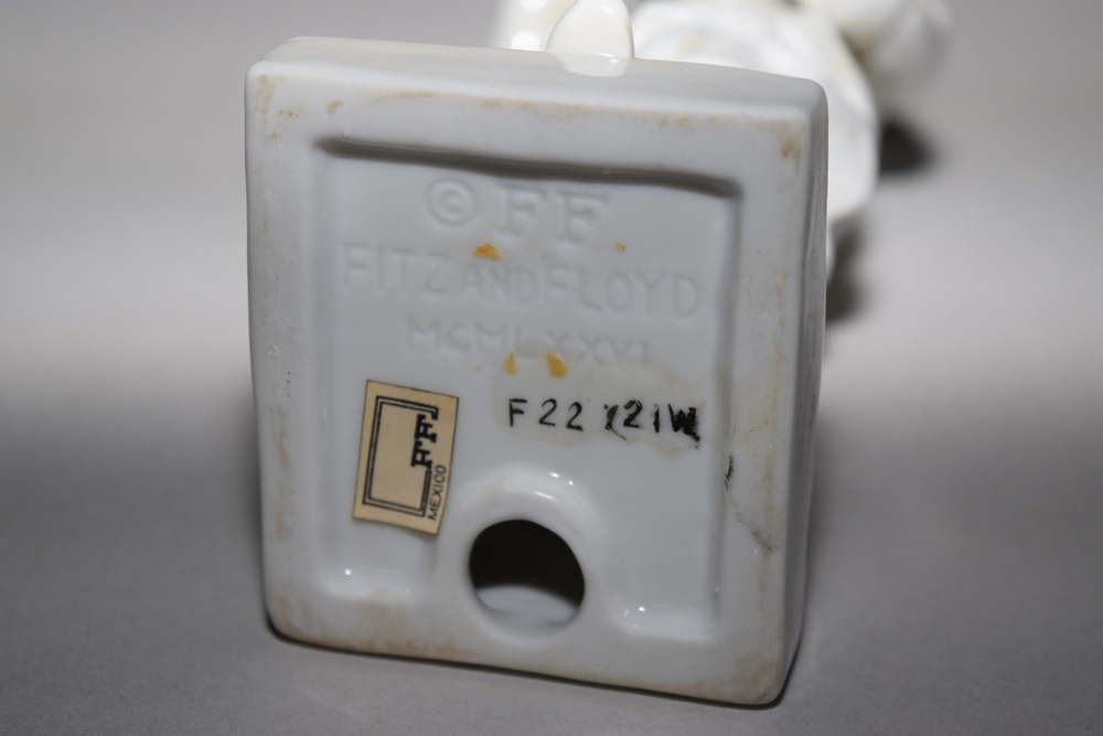 Fitz and Floyd Asian Influenced Porcelain Fisherman Figurine