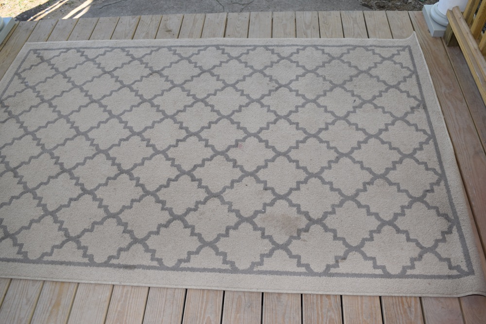 Cream Tone and Grey Modern Area Rug