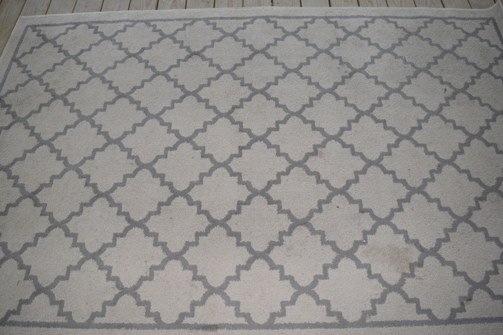 Cream Tone and Grey Modern Area Rug