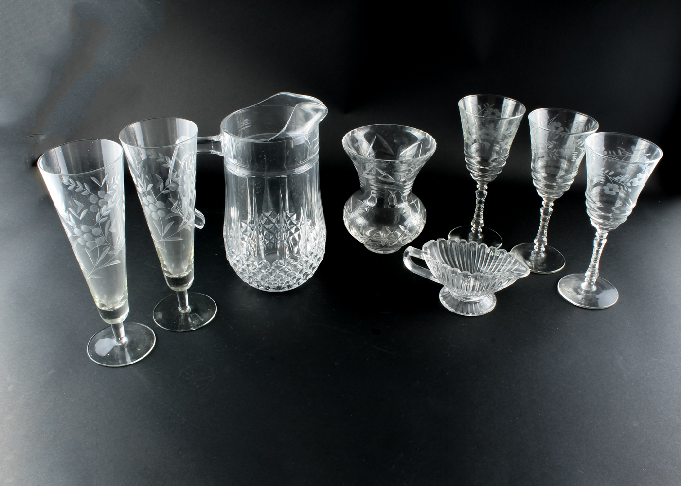 Assortment of Vintage Glassware