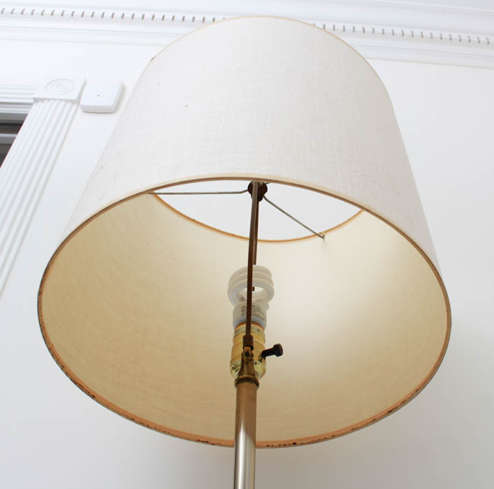 Repurposed Fire Extinguisher Lamp and Glass Table Lamp