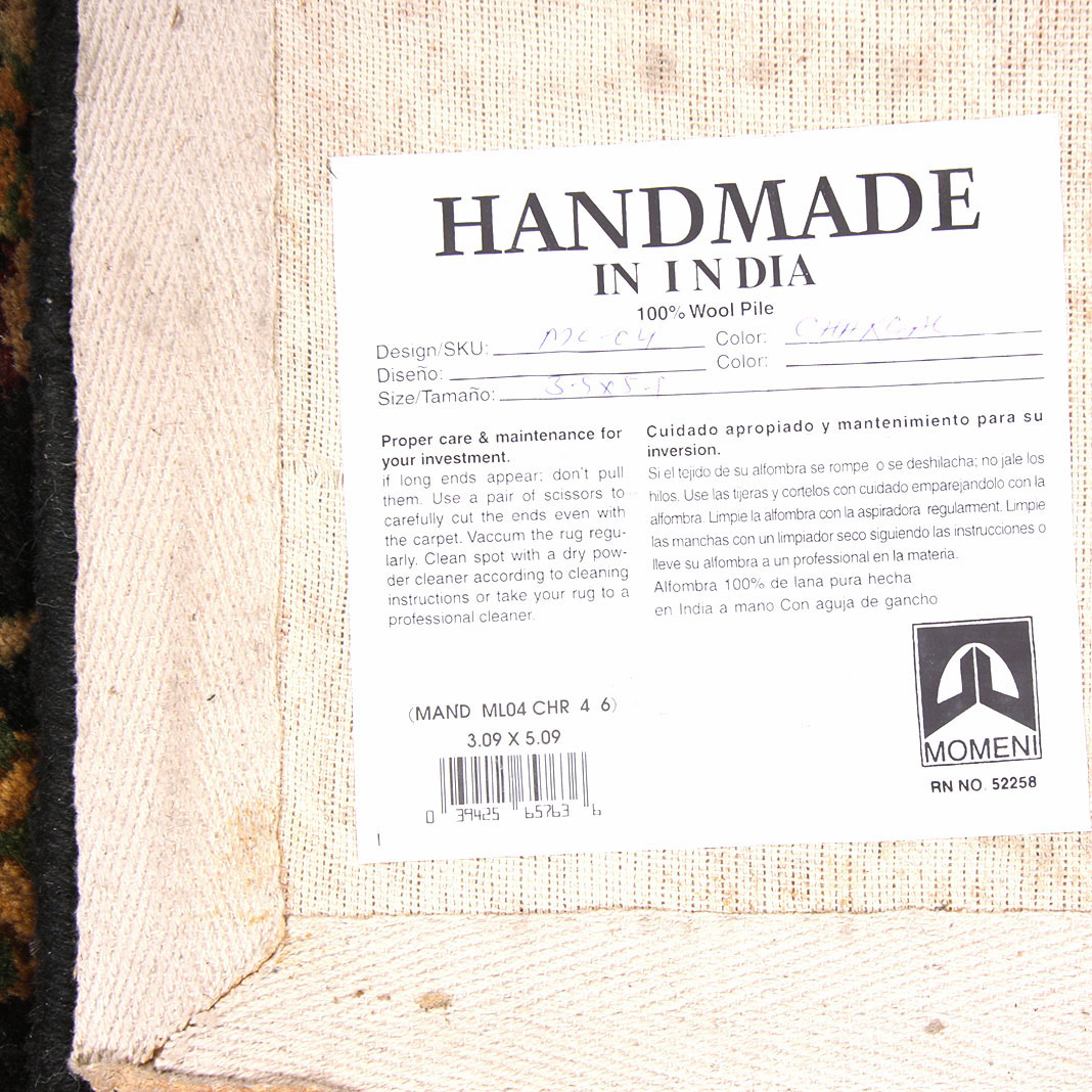 Handmade India Charcoal Accent Rug