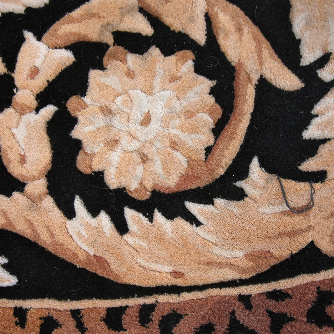 Circular Hand Tufted Leopard Print Area Rug