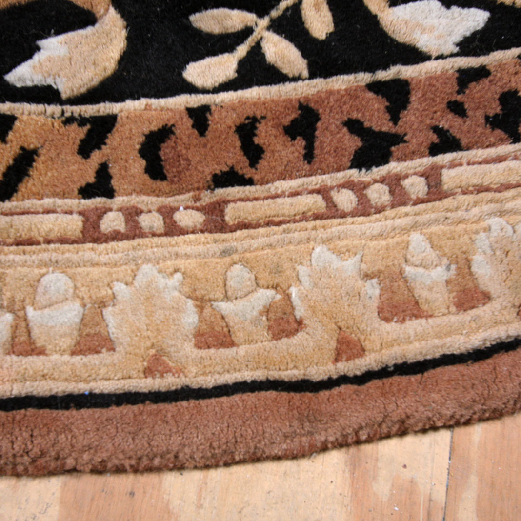 Circular Hand Tufted Leopard Print Area Rug