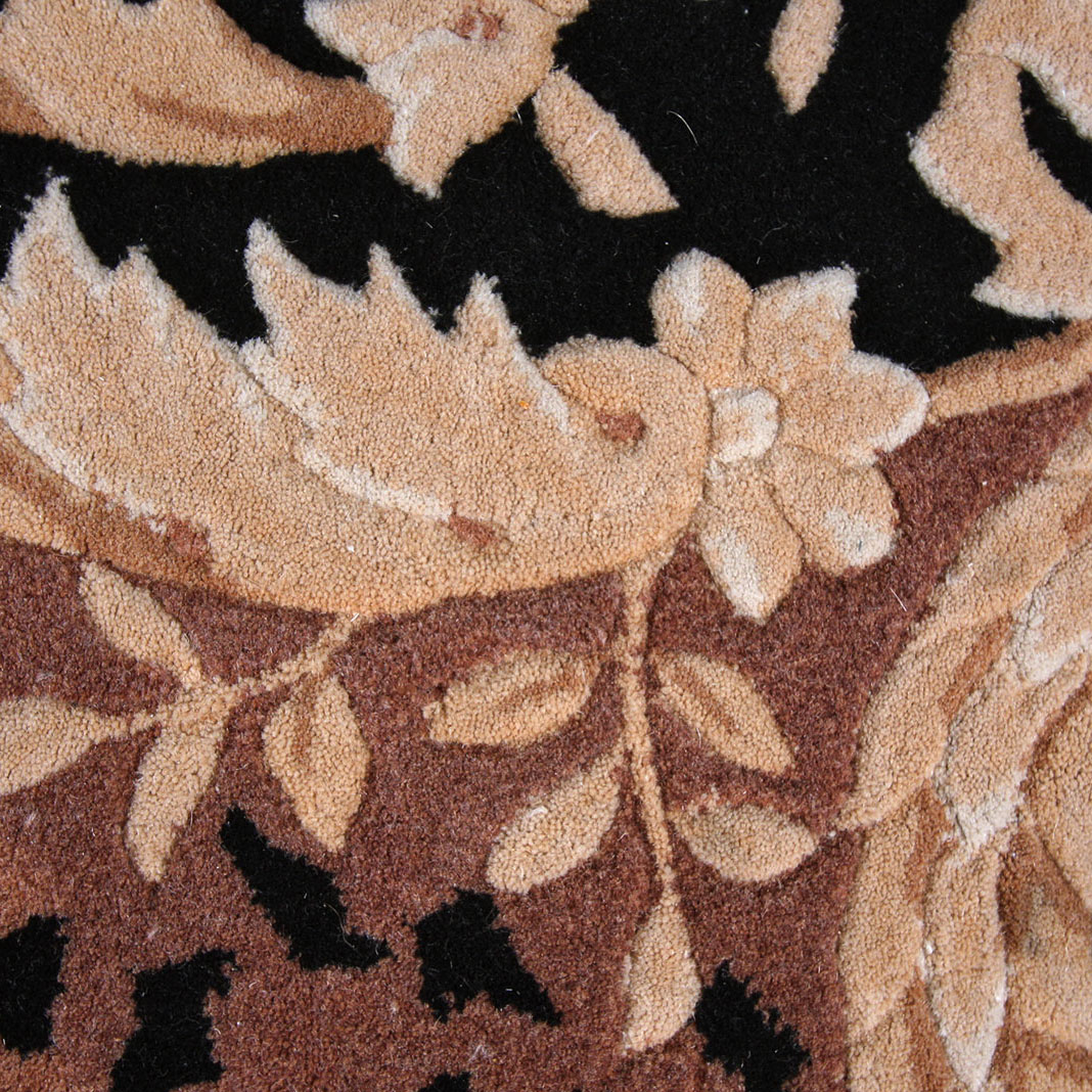 Circular Hand Tufted Leopard Print Area Rug