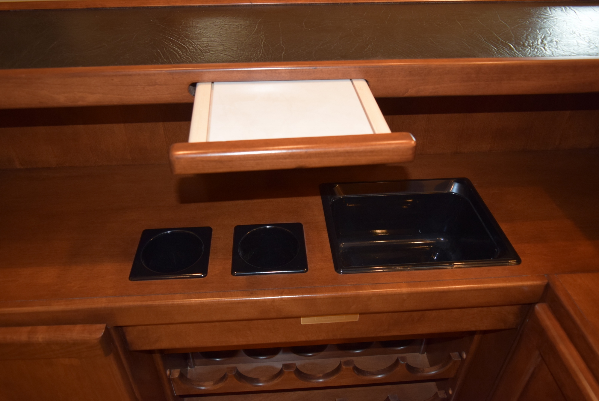 Indoor L-Shaped Bar Unit with Lighted Canopy