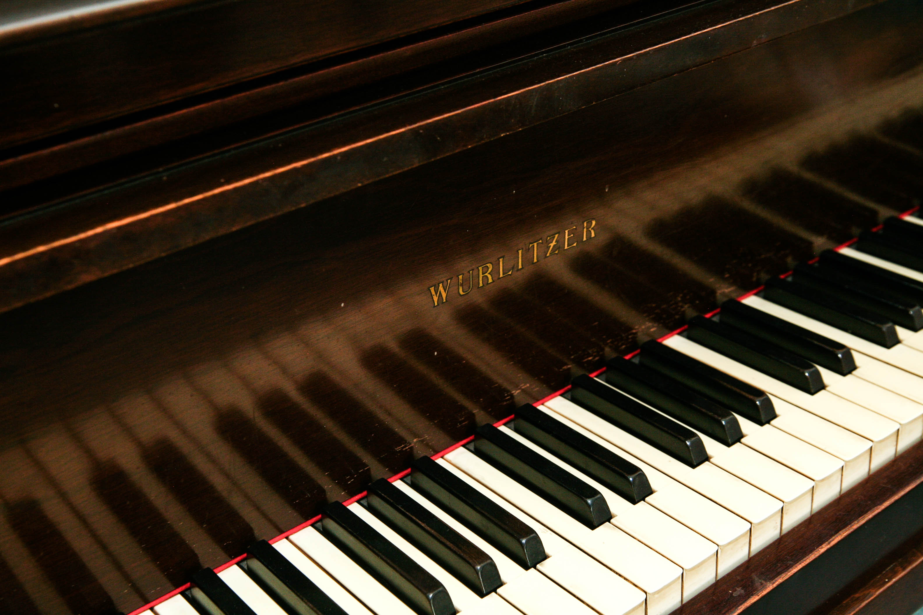 Vintage Wurlitzer De Kalb Baby Grand Piano with Ivory Keys