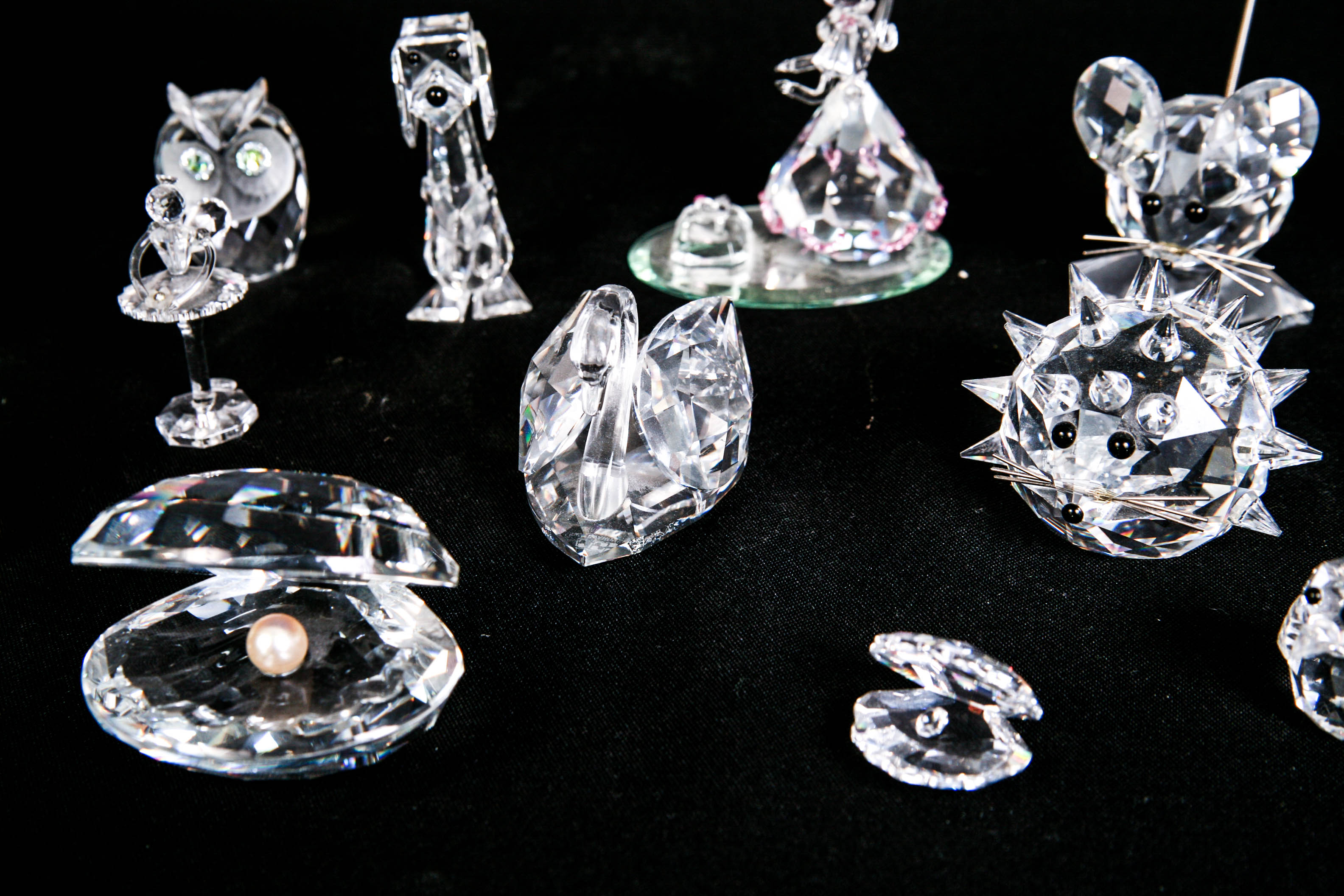 Swarovski, Crystal Zoo, and Bohemia Crystal Figurines