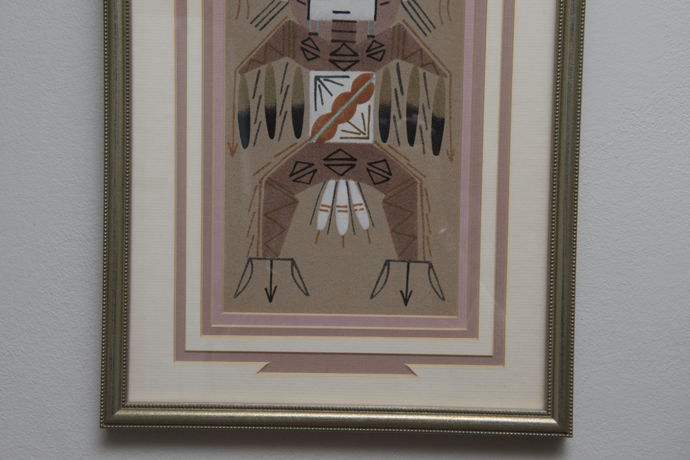 Pair of Native American Figural Sand Paintings