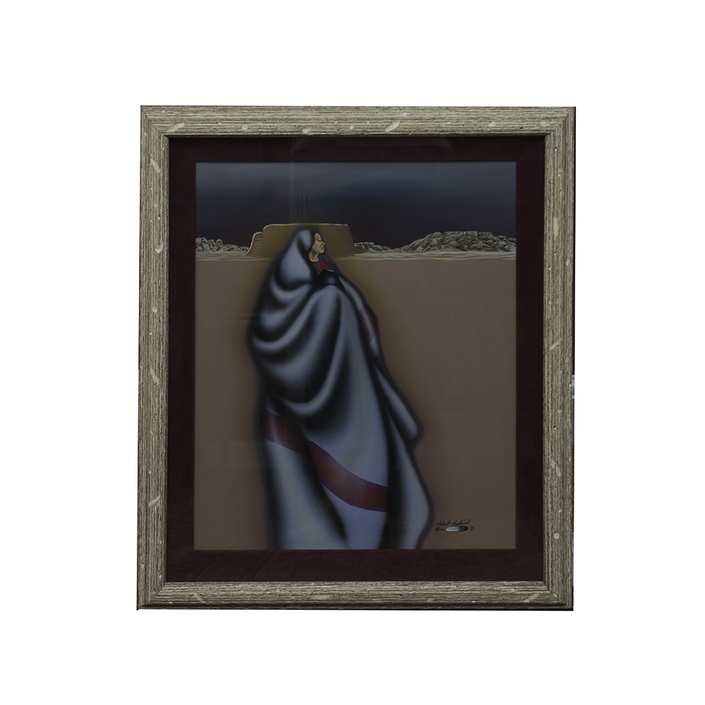 Robert Redbird Kiowa Woman Mixed Media on Paper