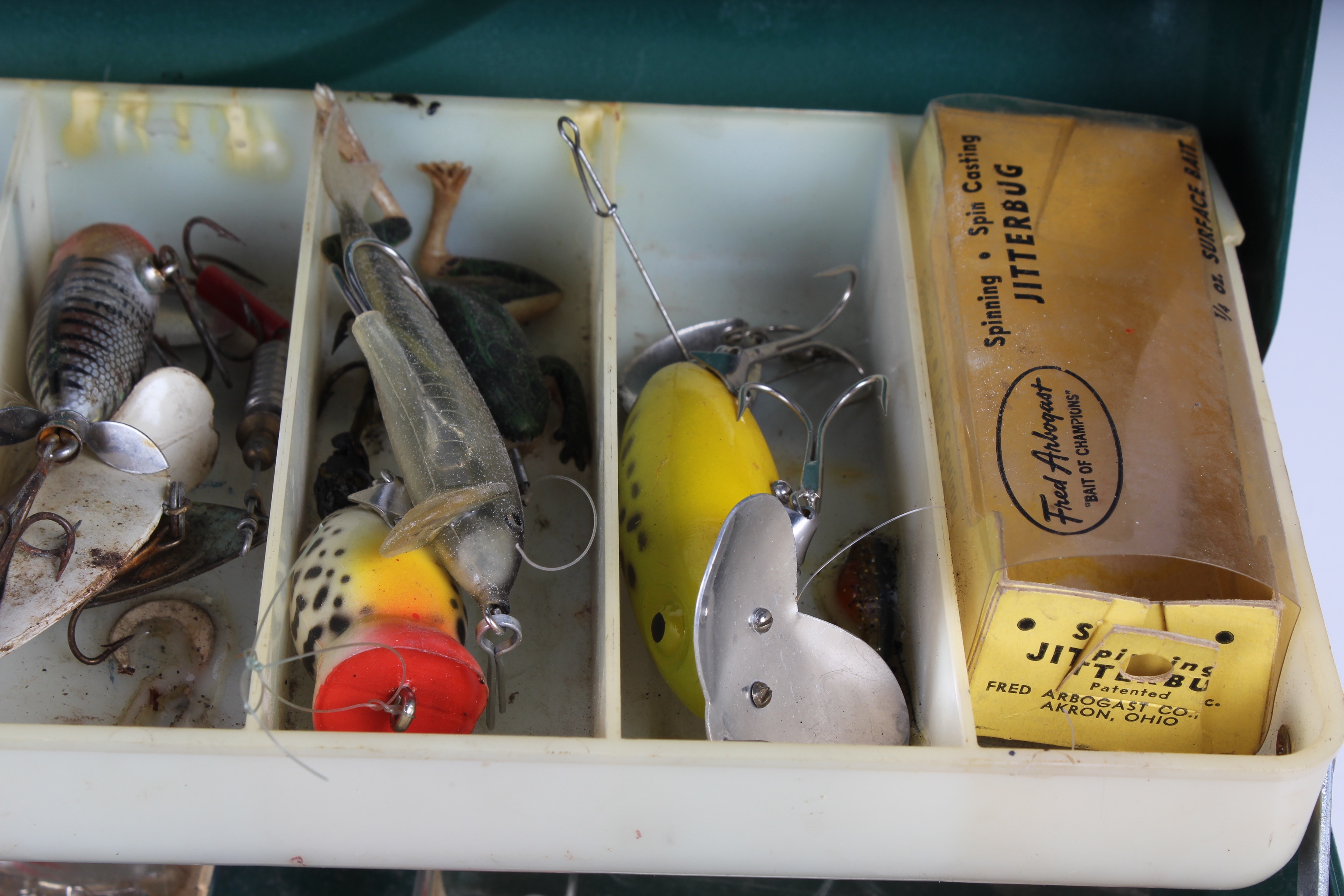 Vintage Fishing Tackle Box and Tackle
