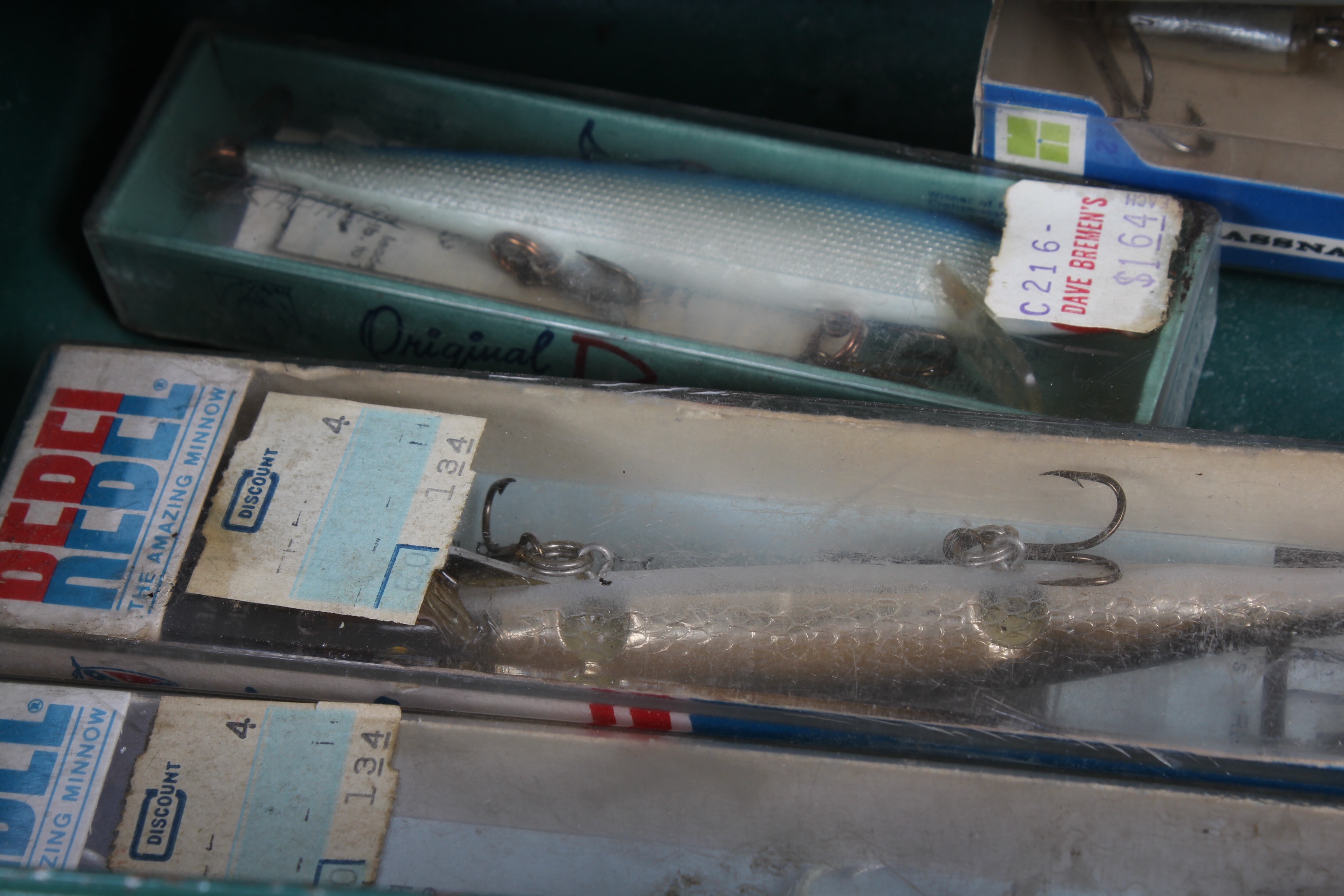 Vintage Fishing Tackle Box and Tackle