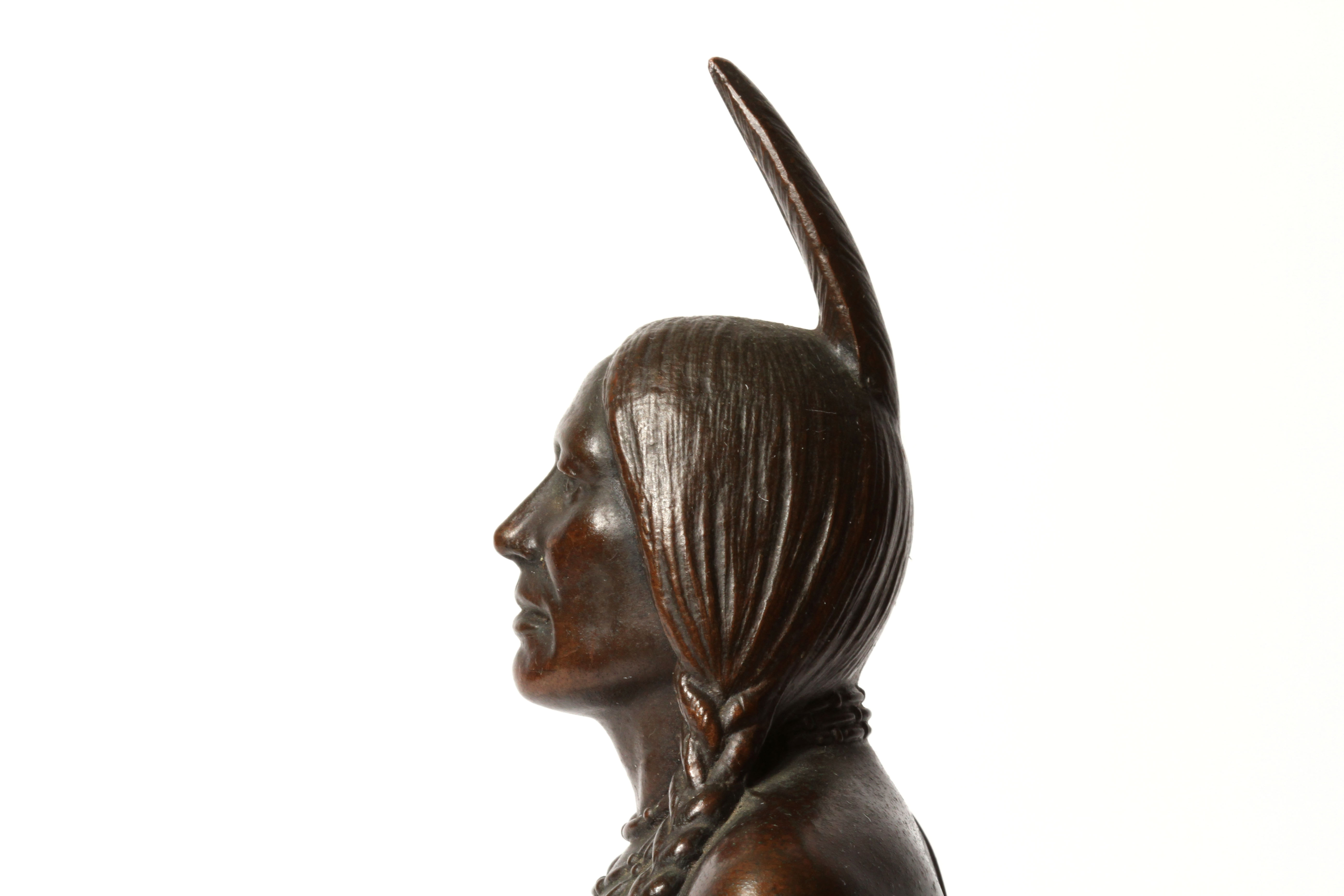 Rare Cyrus Dallin 1920 Bronze Casting of "Massasoit"