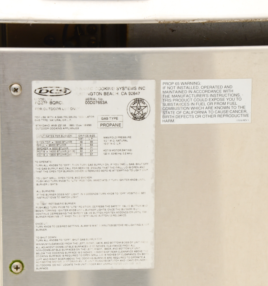 Frontgate "Professional" Gas Grill