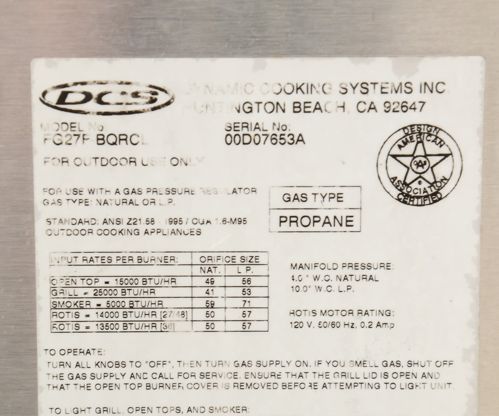 Frontgate "Professional" Gas Grill