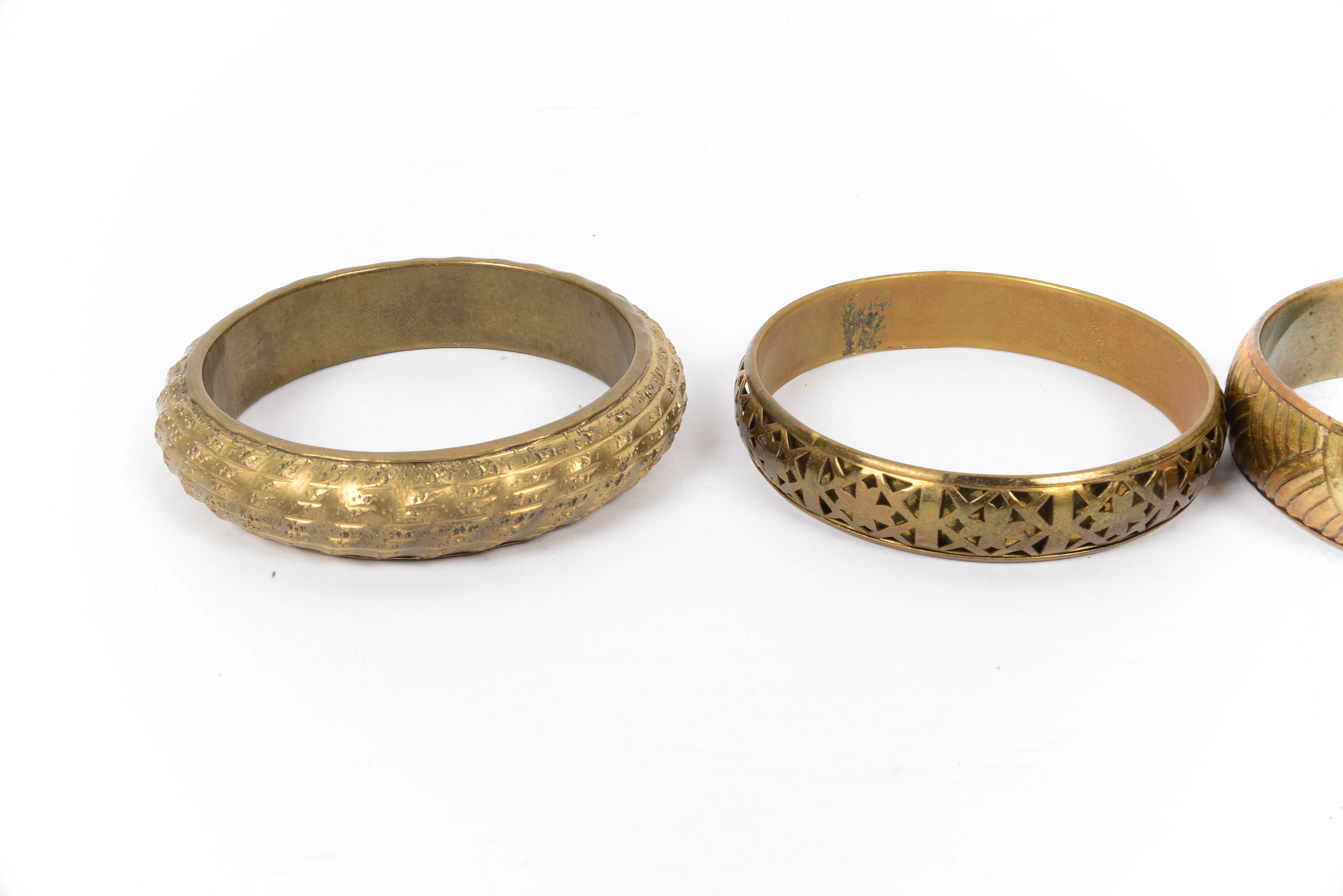 Mid Century Brass Bangle Group