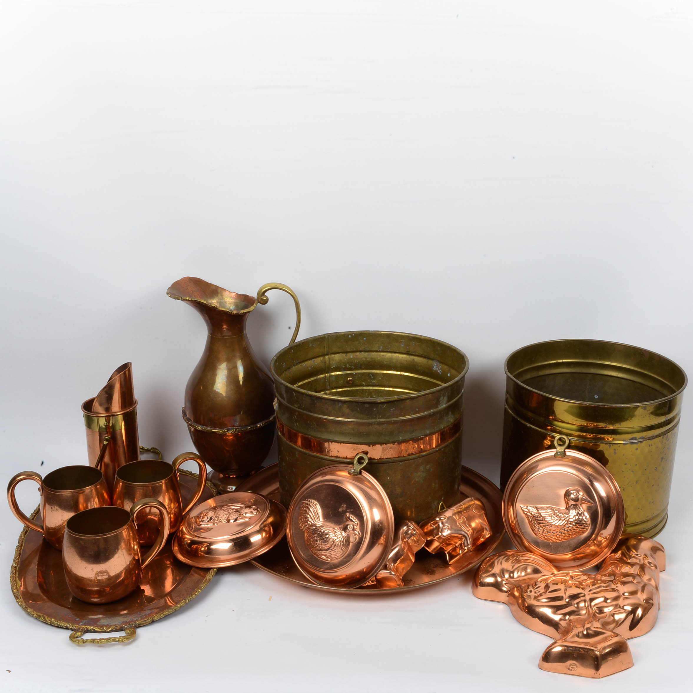 Mid Century Copper and Brass Decor Collection