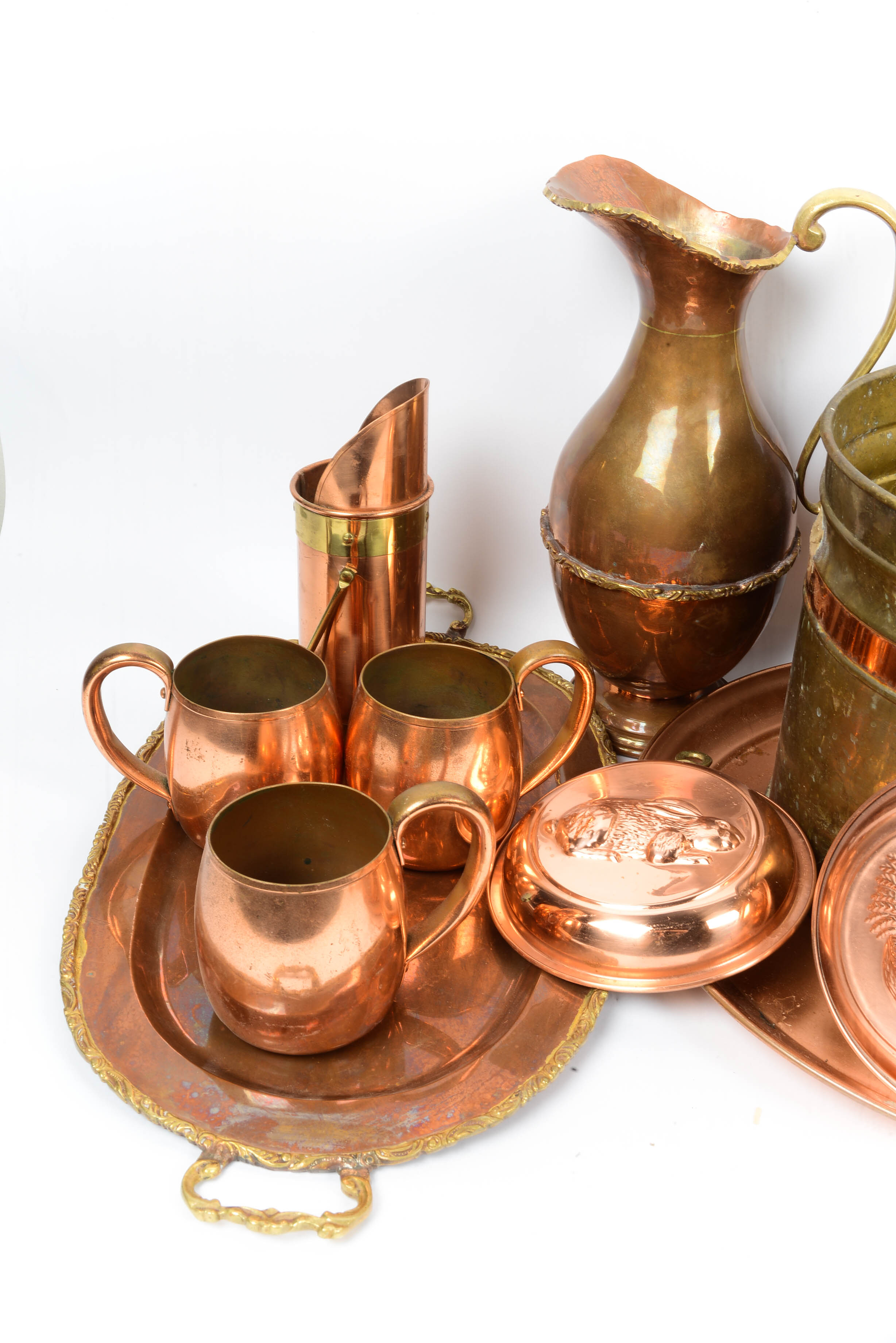 Mid Century Copper and Brass Decor Collection