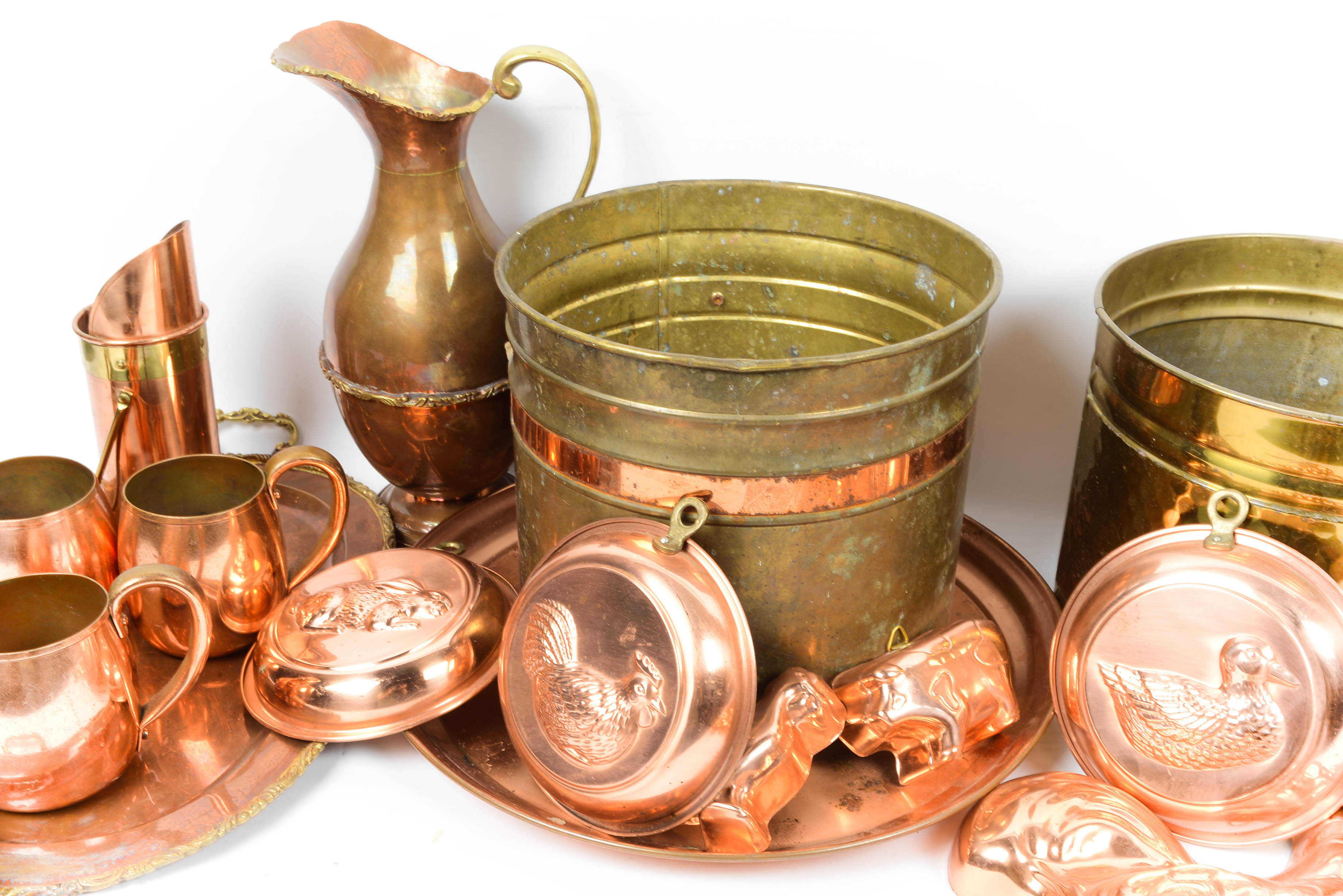 Mid Century Copper and Brass Decor Collection