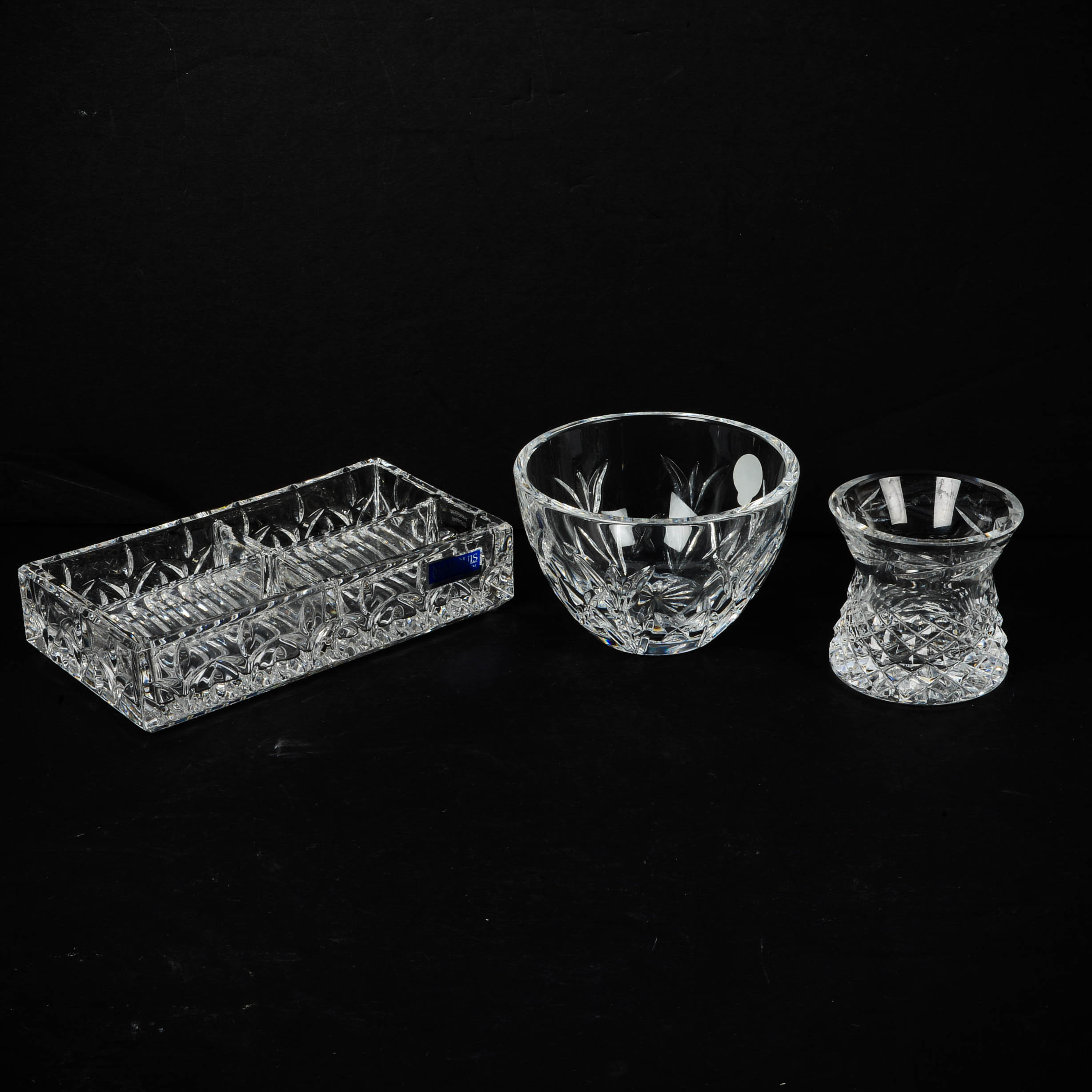 Signed Waterford Crystal Trio